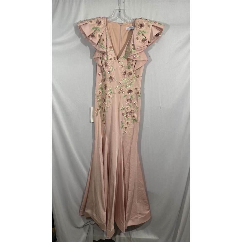 NWT MAC DUGGAL [ 2 ] 11773 Flutter Sleeve Embellished Mermaid Gown J2349 - Picture 8 of 15